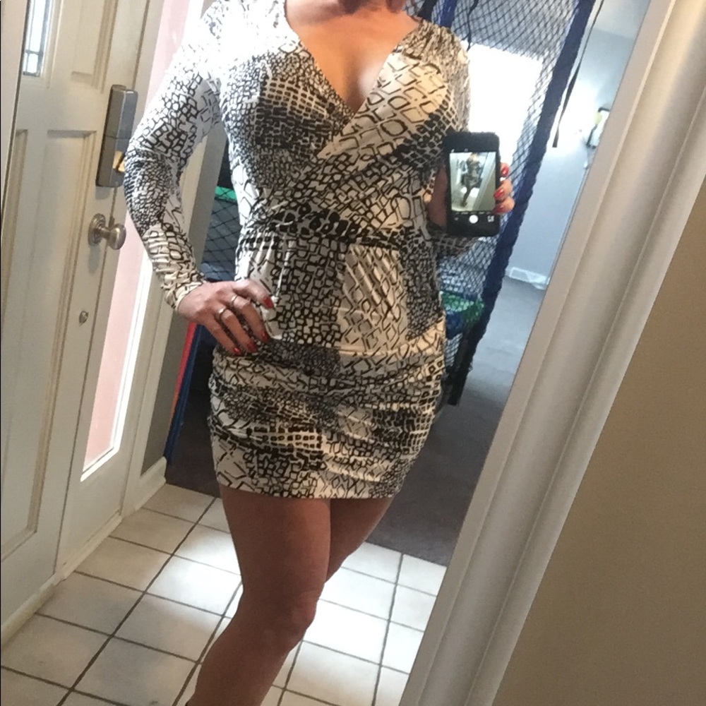 BCBG Black and white dress.